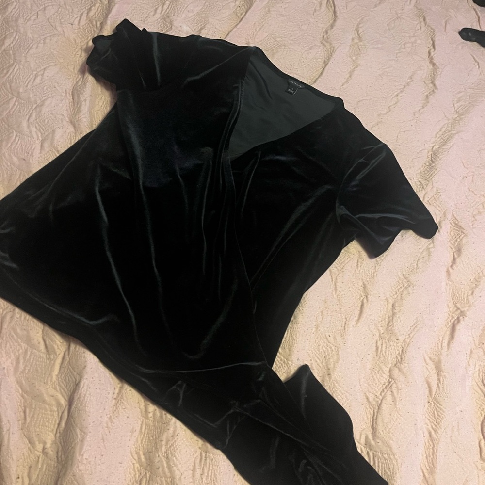 Ann Taylor Black Velvet Blouse